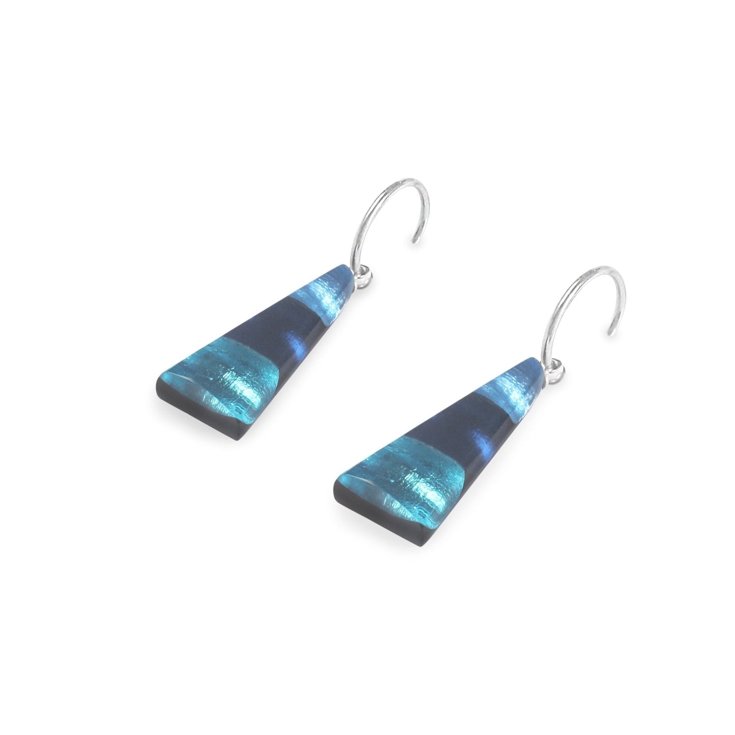 Ocean Deco Triangle Shiny Creole Earrings | The Jewellery Stop