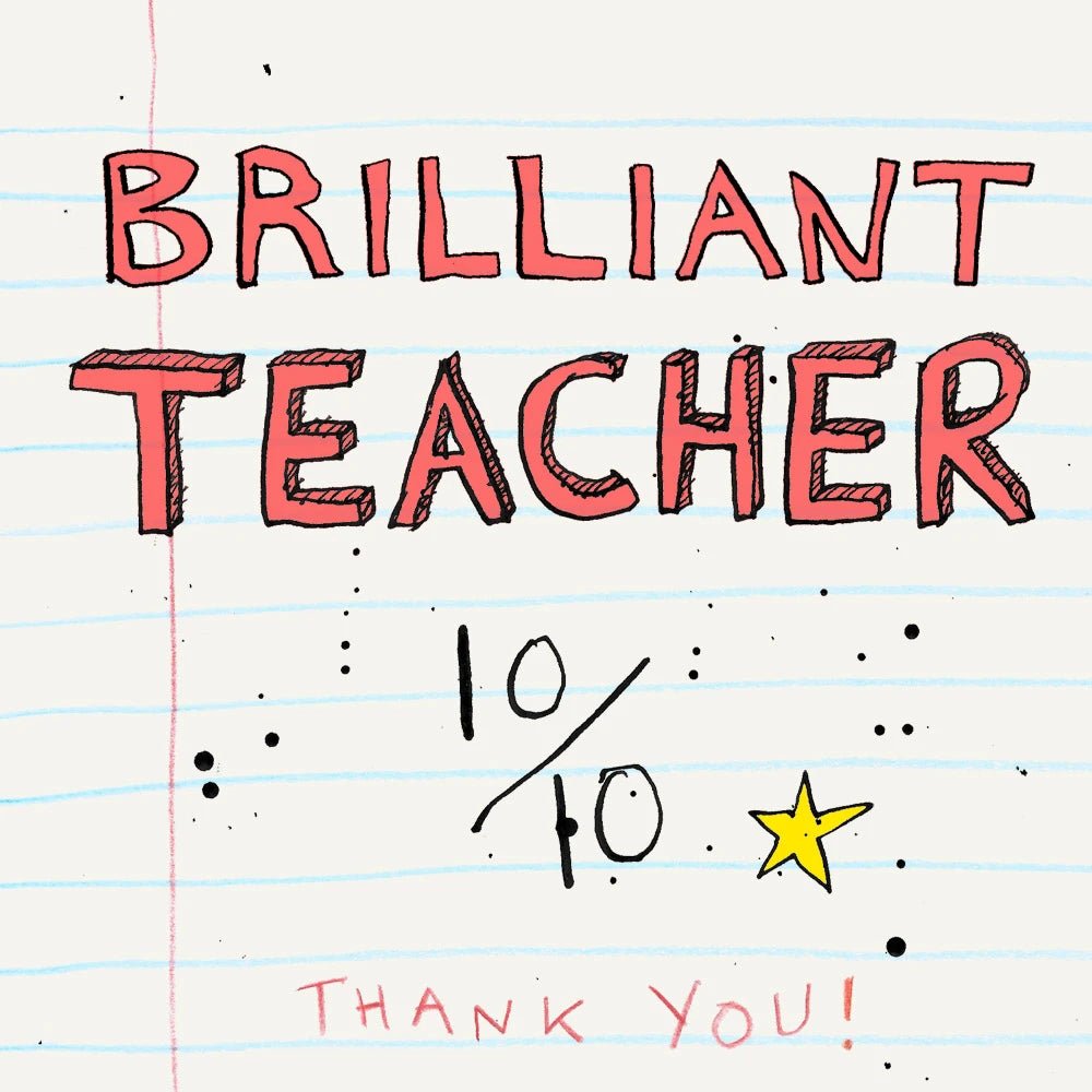 Brilliant Teacher Greeting Card | The Jewellery Stop