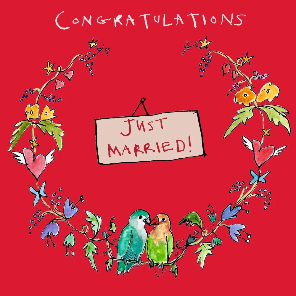 Just Married Greeting Card | The Jewellery Stop