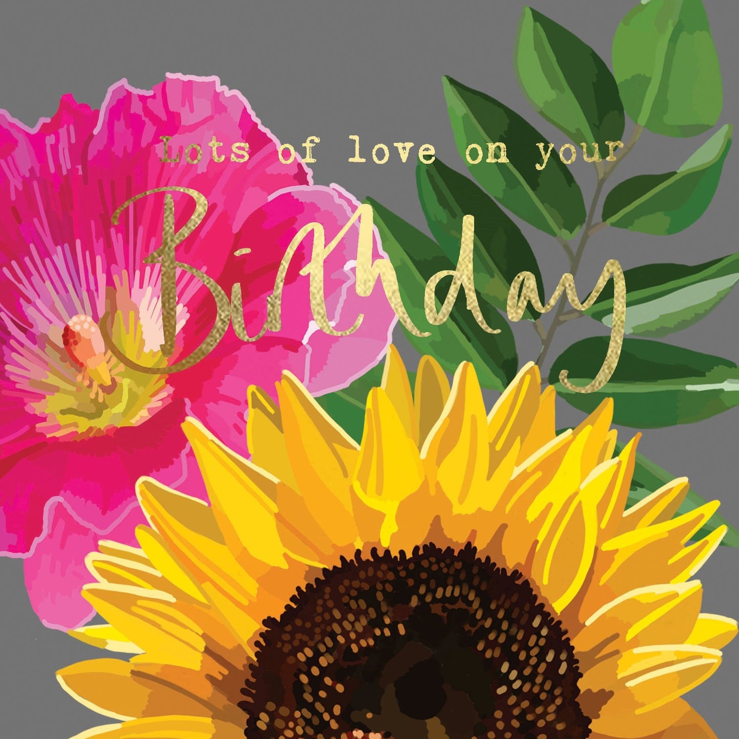 On Your Birthday Botanical Gold Greeting Card | The Jewellery Stop