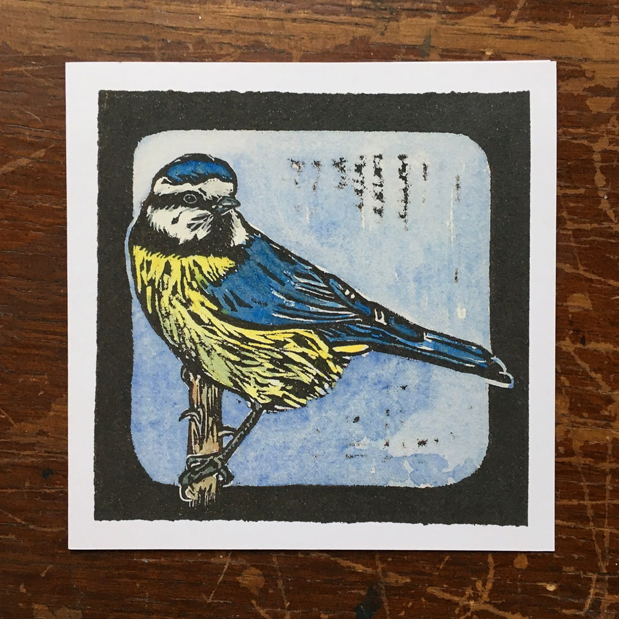 Blue Tit Greeting Card
