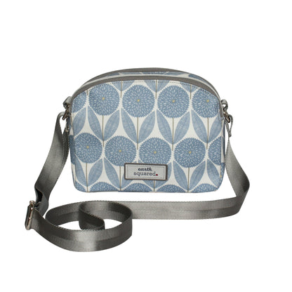 Blue Cornflower Oil Cloth Halfmoon Bag | The Jewellery Stop