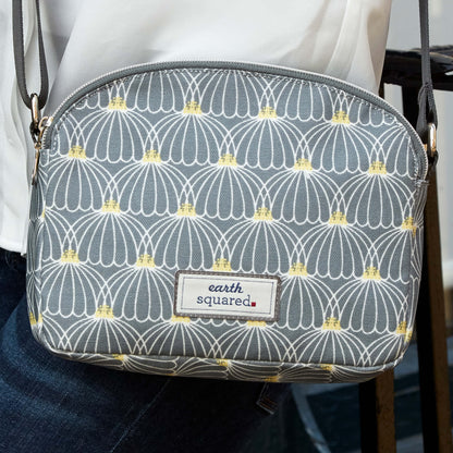 Grey Lantern Oil Cloth Halfmoon Bag | The Jewellery Stop