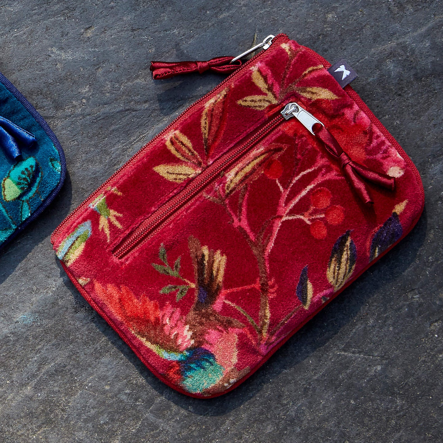 Crimson Printed Velvet Juliet Purse | The Jewellery Stop
