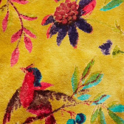Mustard Printed Velvet Messenger Bag | The Jewellery Stop