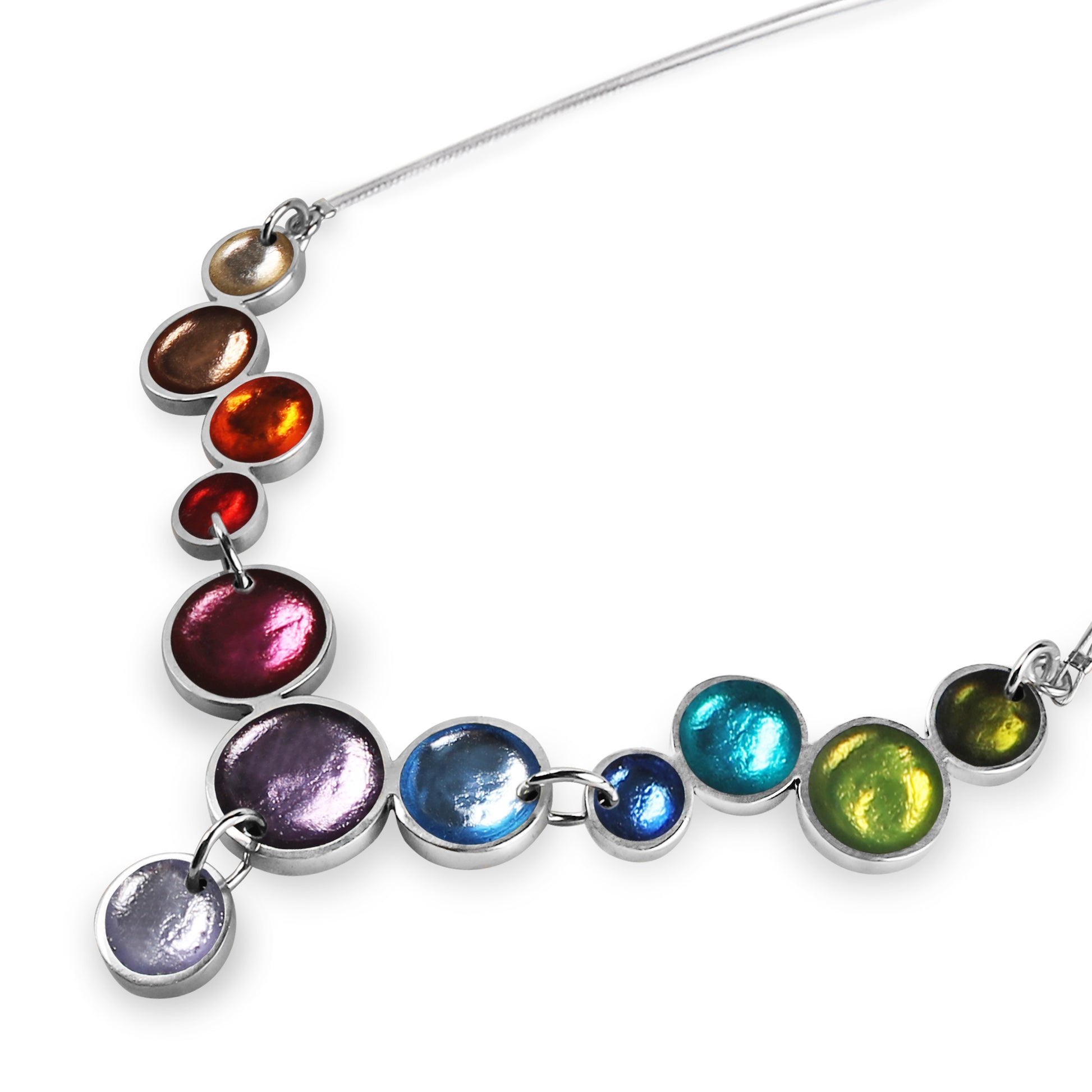 Rainbow Bubble Extravaganza Shiny Necklace