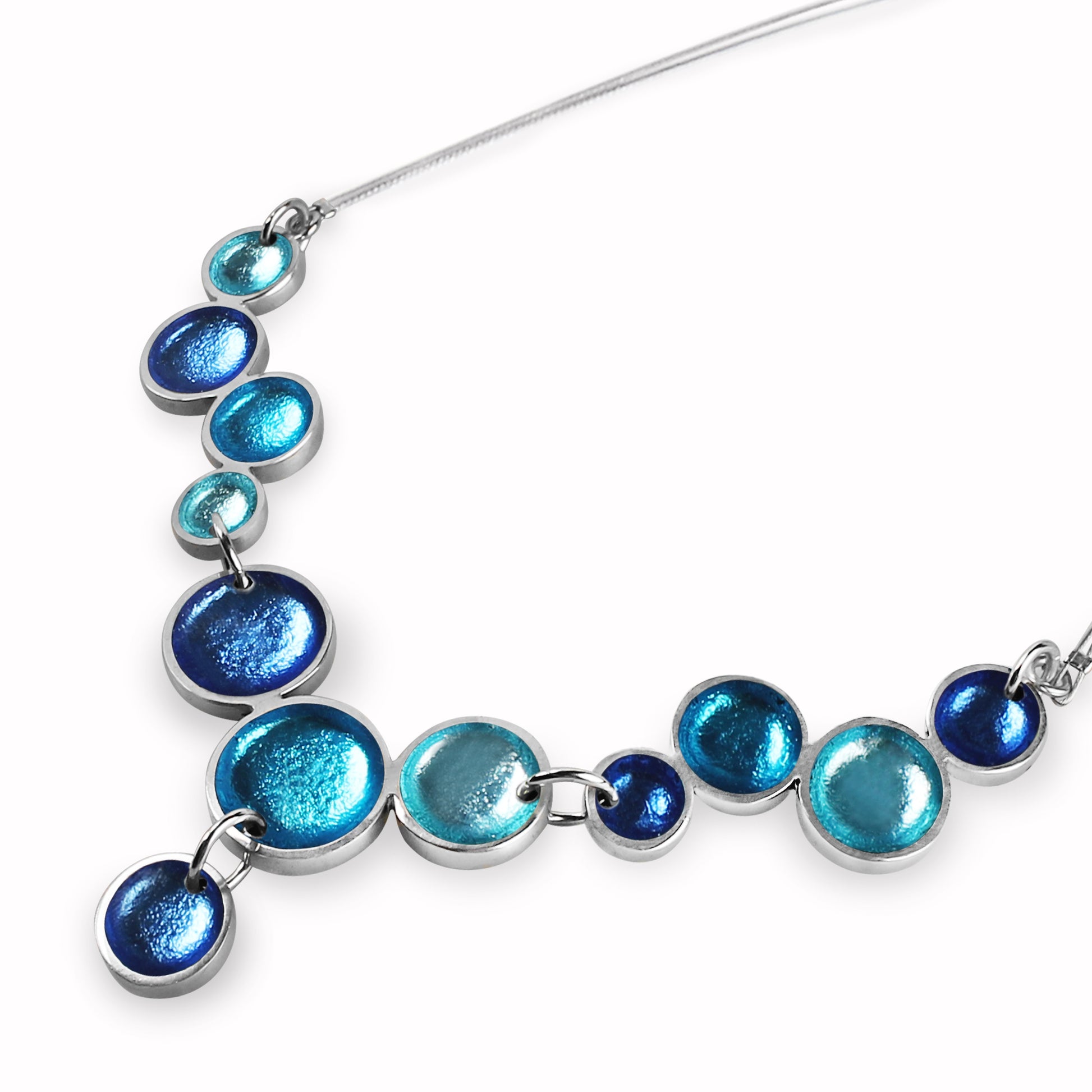 Turquoise Bubble Extravaganza Shiny Necklace