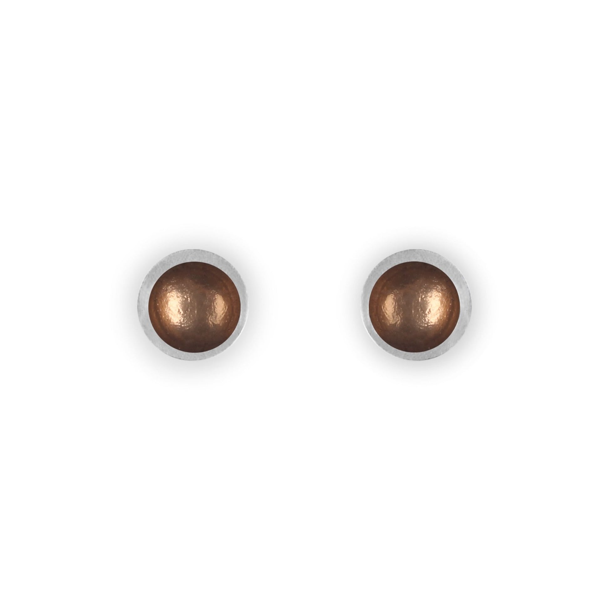 Nougat Bubble Extravaganza Shiny Small Stud Earrings | The Jewellery Stop