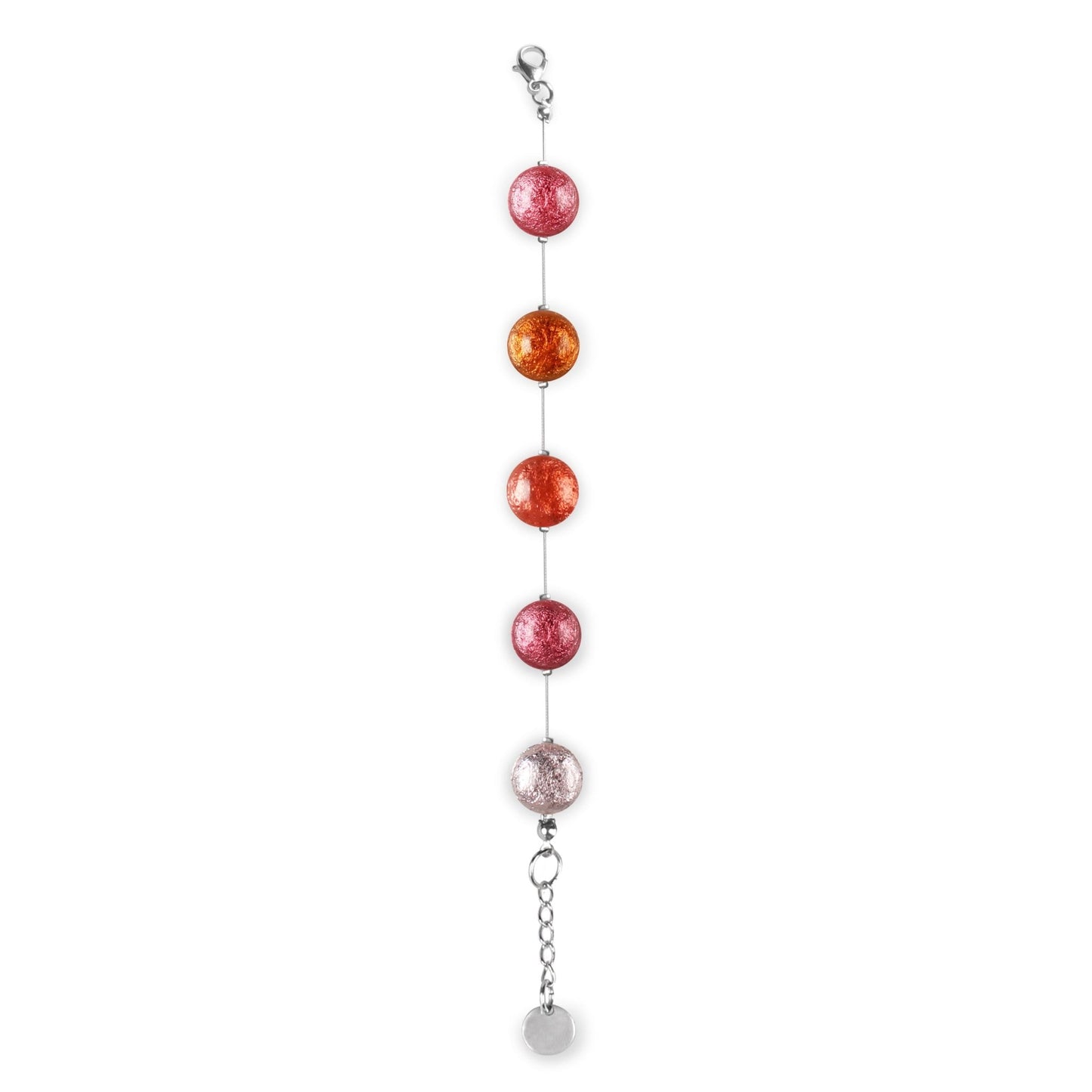 Coral Cabouchon Shiny Bracelet | The Jewellery Stop