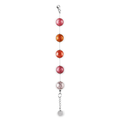 Coral Cabouchon Shiny Bracelet | The Jewellery Stop