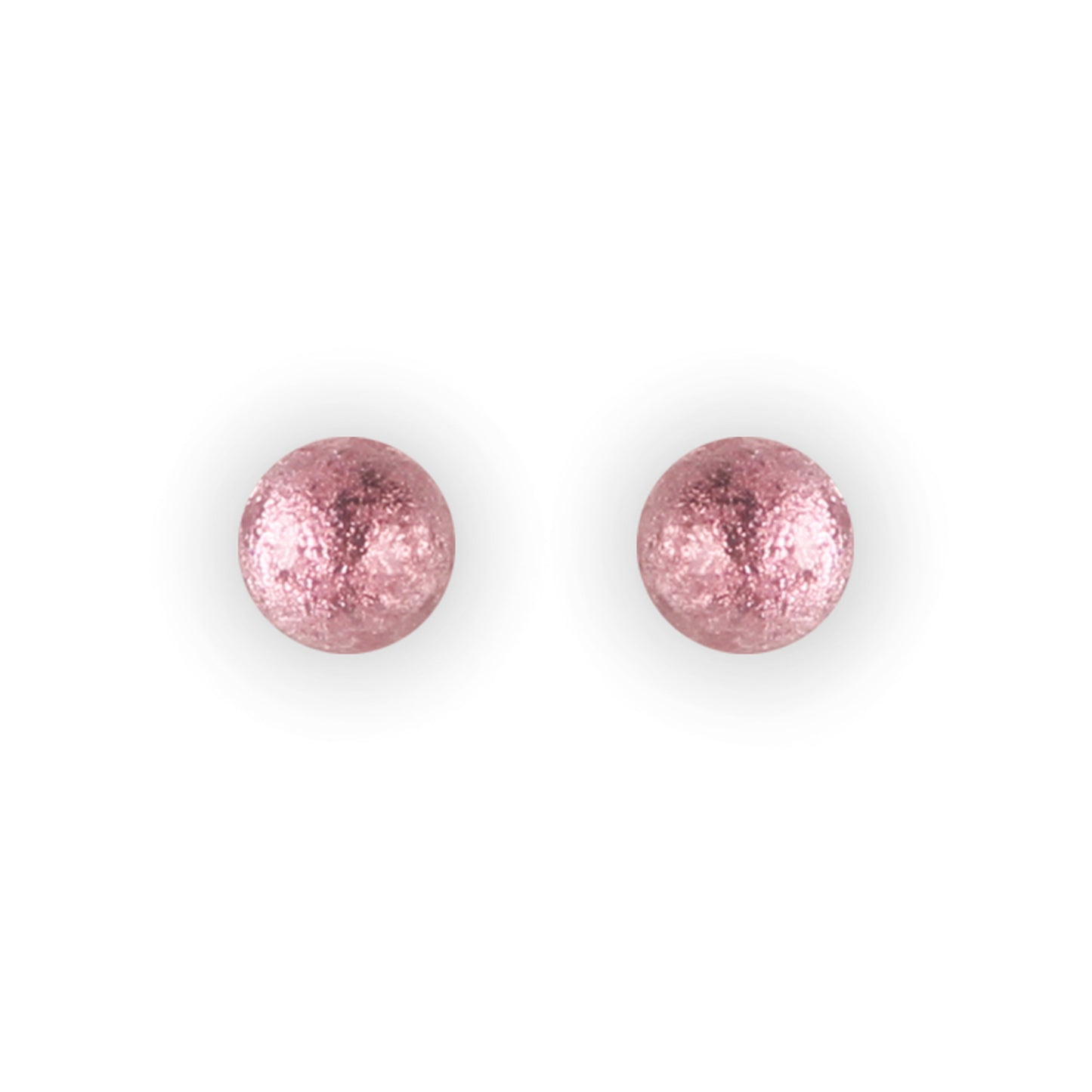 Blush Cabouchon Shiny Small Stud Earrings