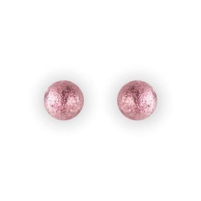 Blush Cabouchon Shiny Small Stud Earrings