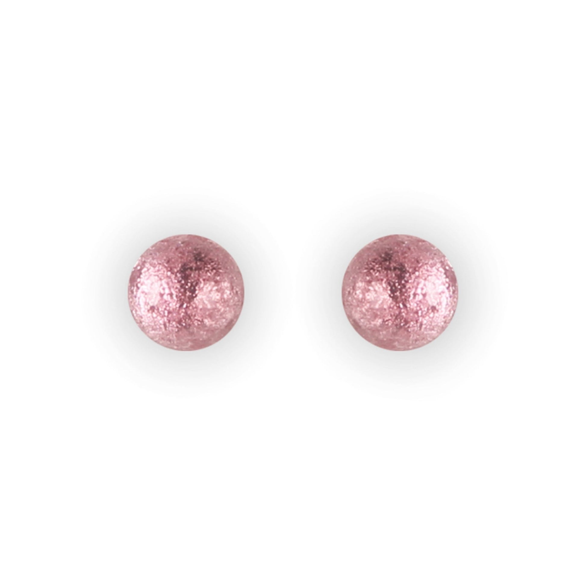 Blush Cabouchon Shiny Small Stud Earrings | The Jewellery Stop
