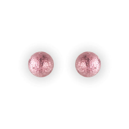 Blush Cabouchon Shiny Small Stud Earrings | The Jewellery Stop