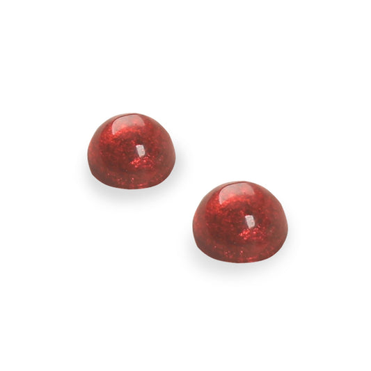 Chilli Cabouchon Shiny Small Stud Earrings | The Jewellery Stop