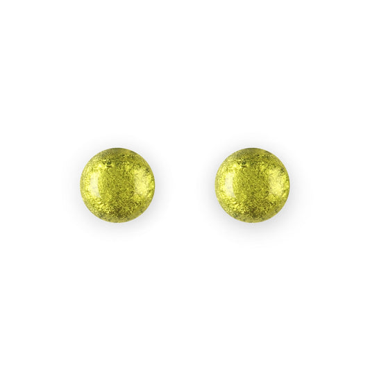 Citrus Cabouchon Shiny Small Stud Earrings | The Jewellery Stop