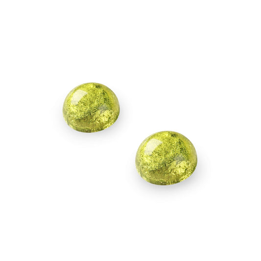 Citrus Cabouchon Shiny Small Stud Earrings | The Jewellery Stop