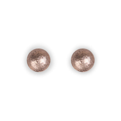 Mink Cabouchon Shiny Small Stud Earrings | The Jewellery Stop
