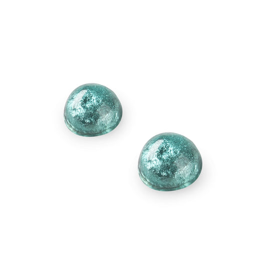 Mint Cabouchon Shiny Small Stud Earrings | The Jewellery Stop