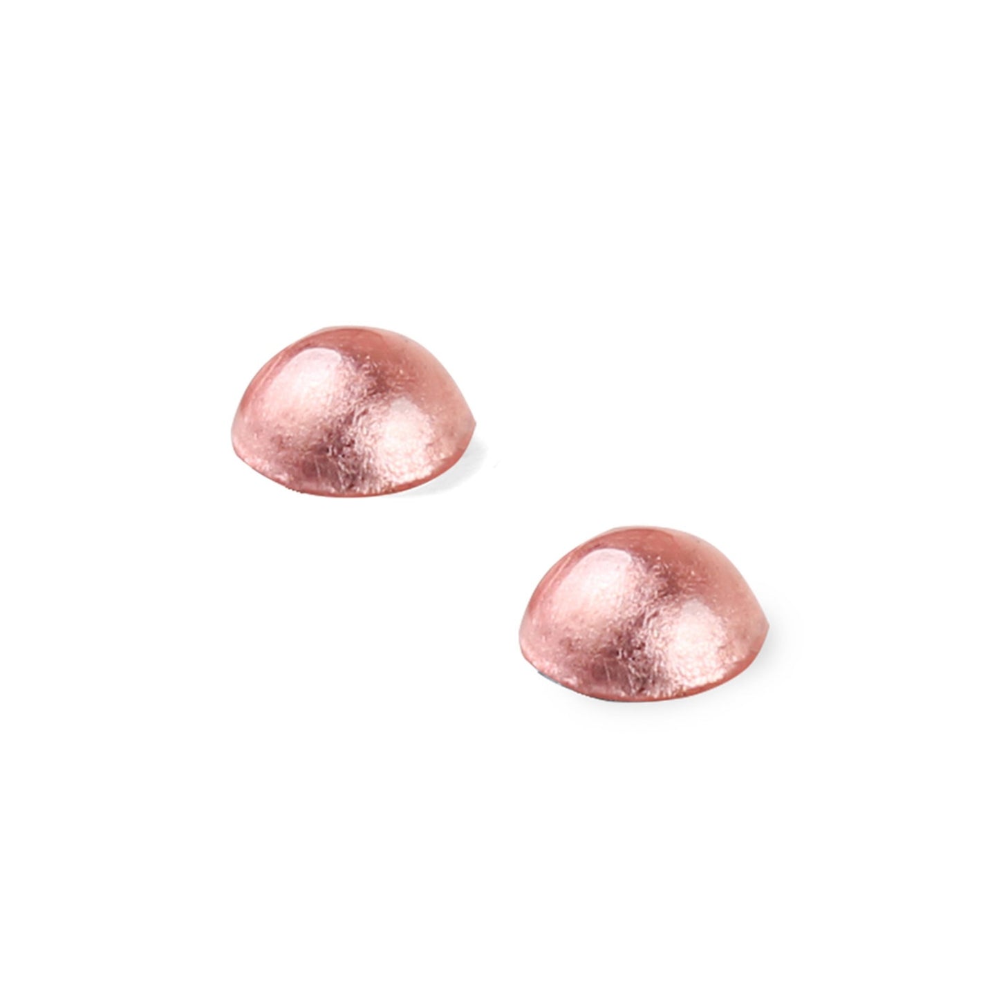 Rose Cabouchon Shiny Small Stud Earrings | The Jewellery Stop
