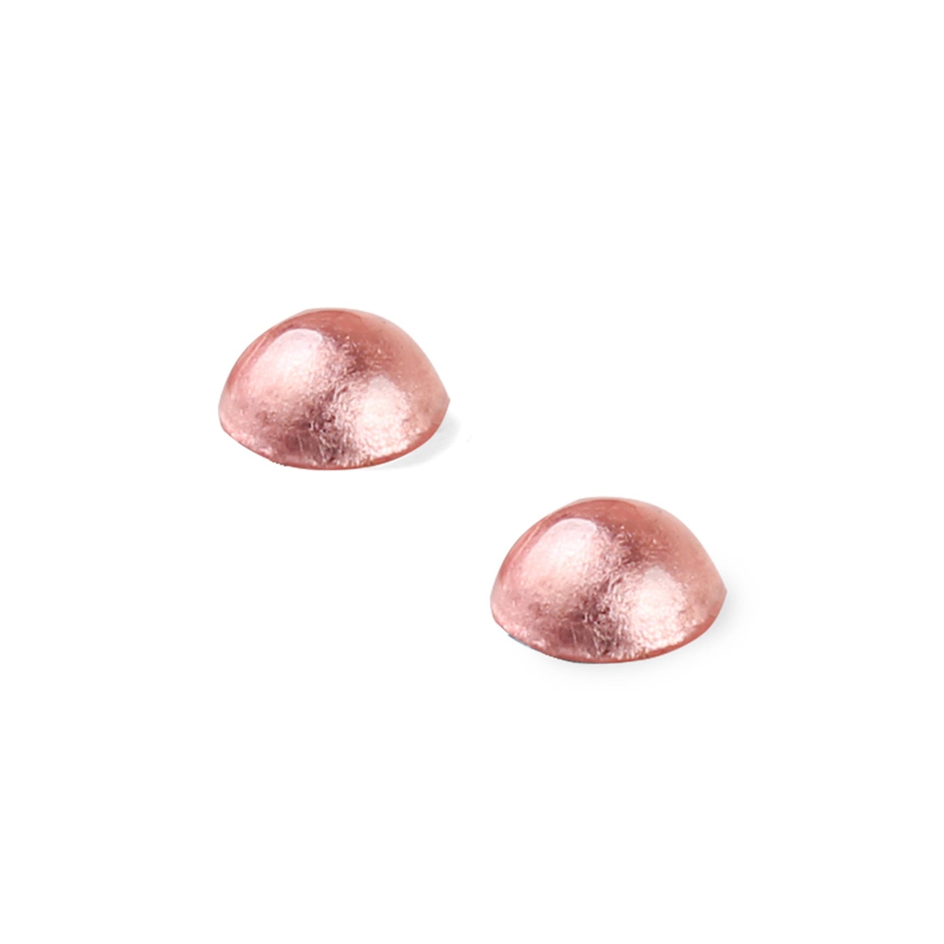 Rose Cabouchon Shiny Small Stud Earrings | The Jewellery Stop