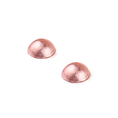 Rose Cabouchon Shiny Small Stud Earrings | The Jewellery Stop