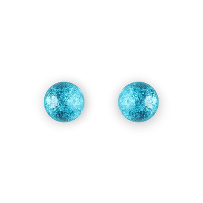 Turquoise Cabouchon Shiny Small Stud Earrings | The Jewellery Stop