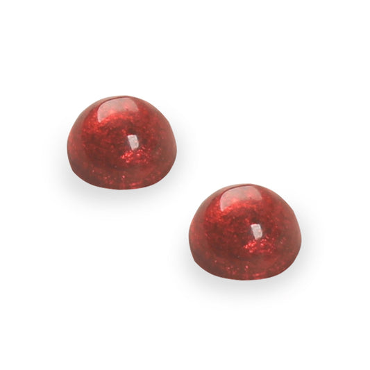 Chilli Cabouchon Shiny Medium Stud Earrings | The Jewellery Stop