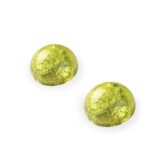 Citrus Cabouchon Shiny Medium Stud Earrings | The Jewellery Stop