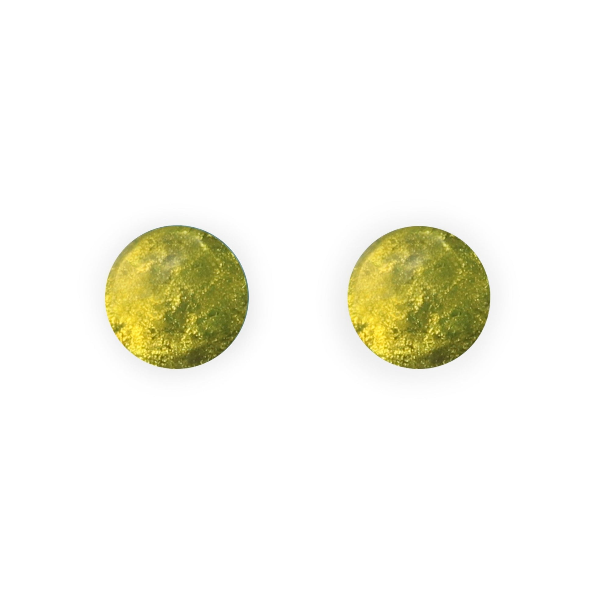 Lime Cabouchon Shiny Medium Stud Earrings | The Jewellery Stop
