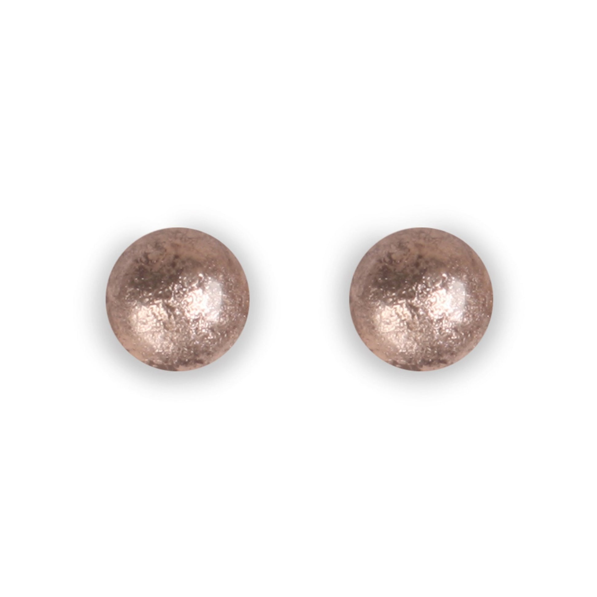 Mink Cabouchon Shiny Medium Stud Earrings | The Jewellery Stop