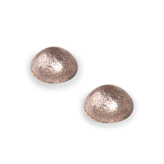 Mink Cabouchon Shiny Medium Stud Earrings | The Jewellery Stop