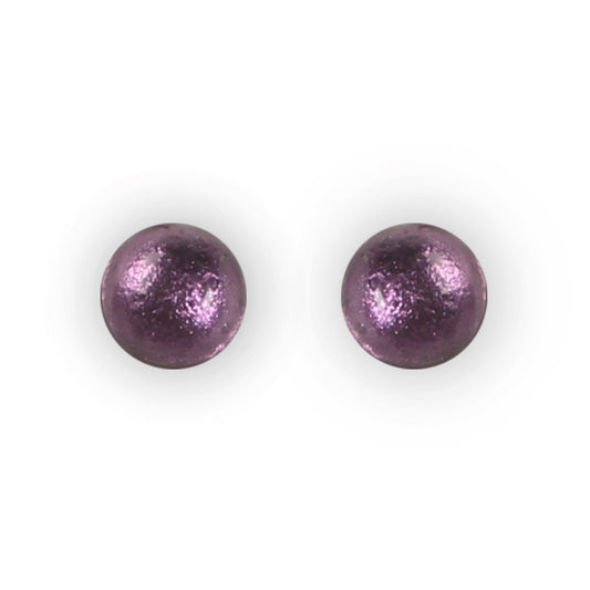 Peacock Cabouchon Shiny Medium Stud Earrings | The Jewellery Stop