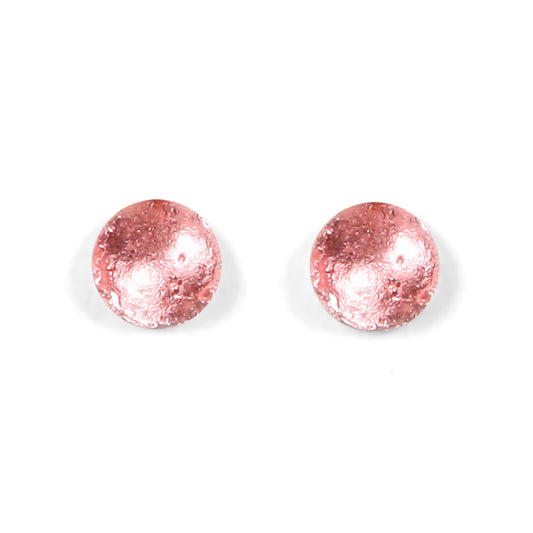 Rose Cabouchon Shiny Medium Stud Earrings