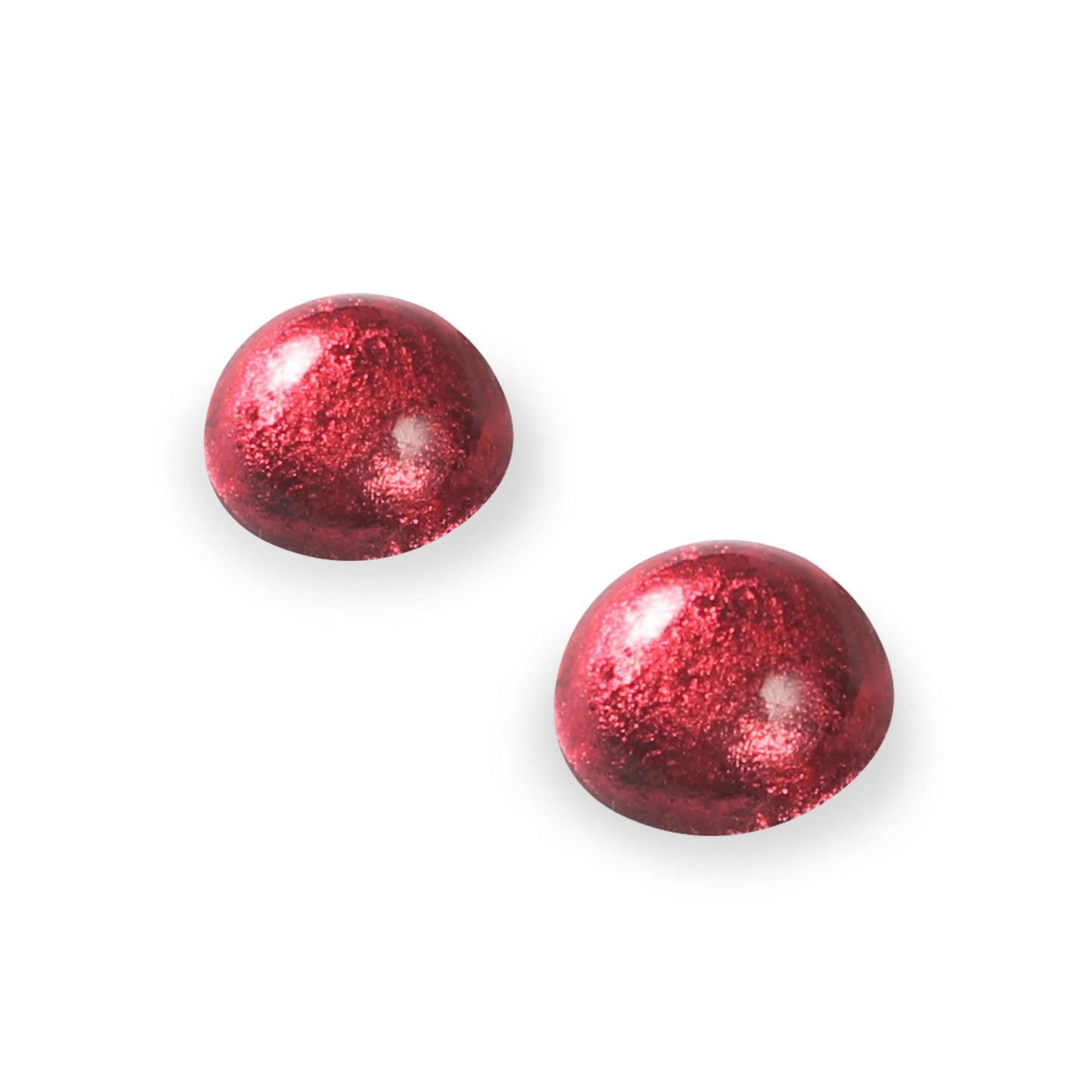 Sangria Cabouchon Shiny Medium Stud Earrings | The Jewellery Stop