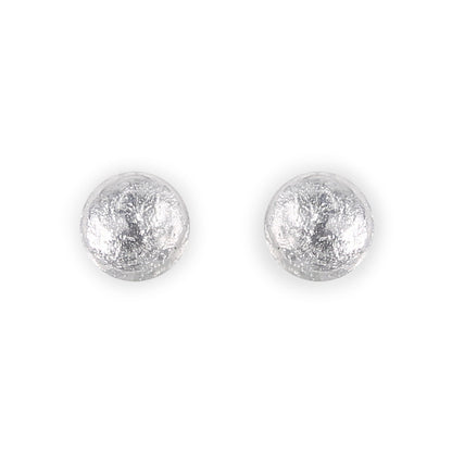 Silver Cabouchon Shiny Medium Stud Earrings | The Jewellery Stop