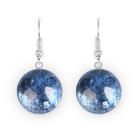 Ice Cabouchon Shiny Fish Hook Earrings | The Jewellery Stop