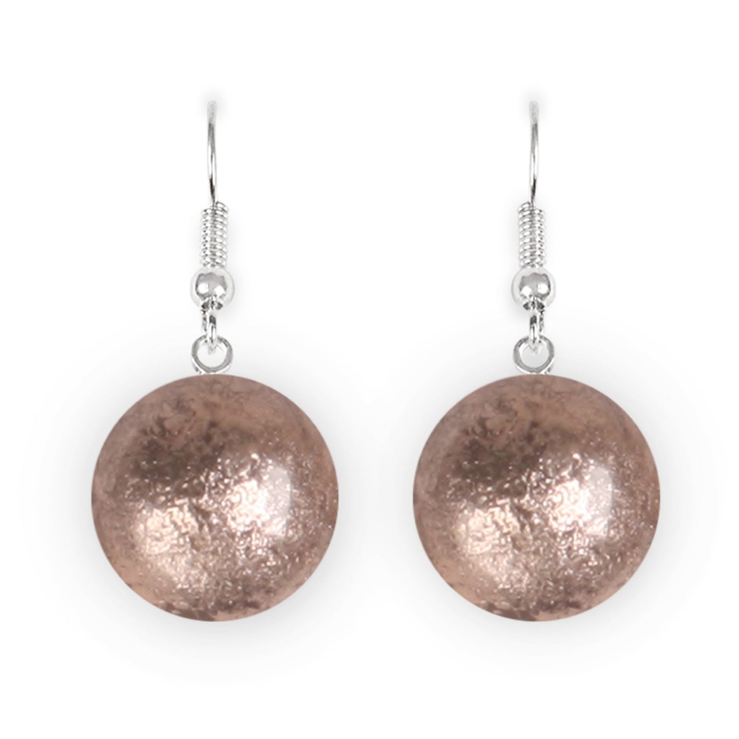 Mink Cabouchon Shiny Fish Hook Earrings | The Jewellery Stop