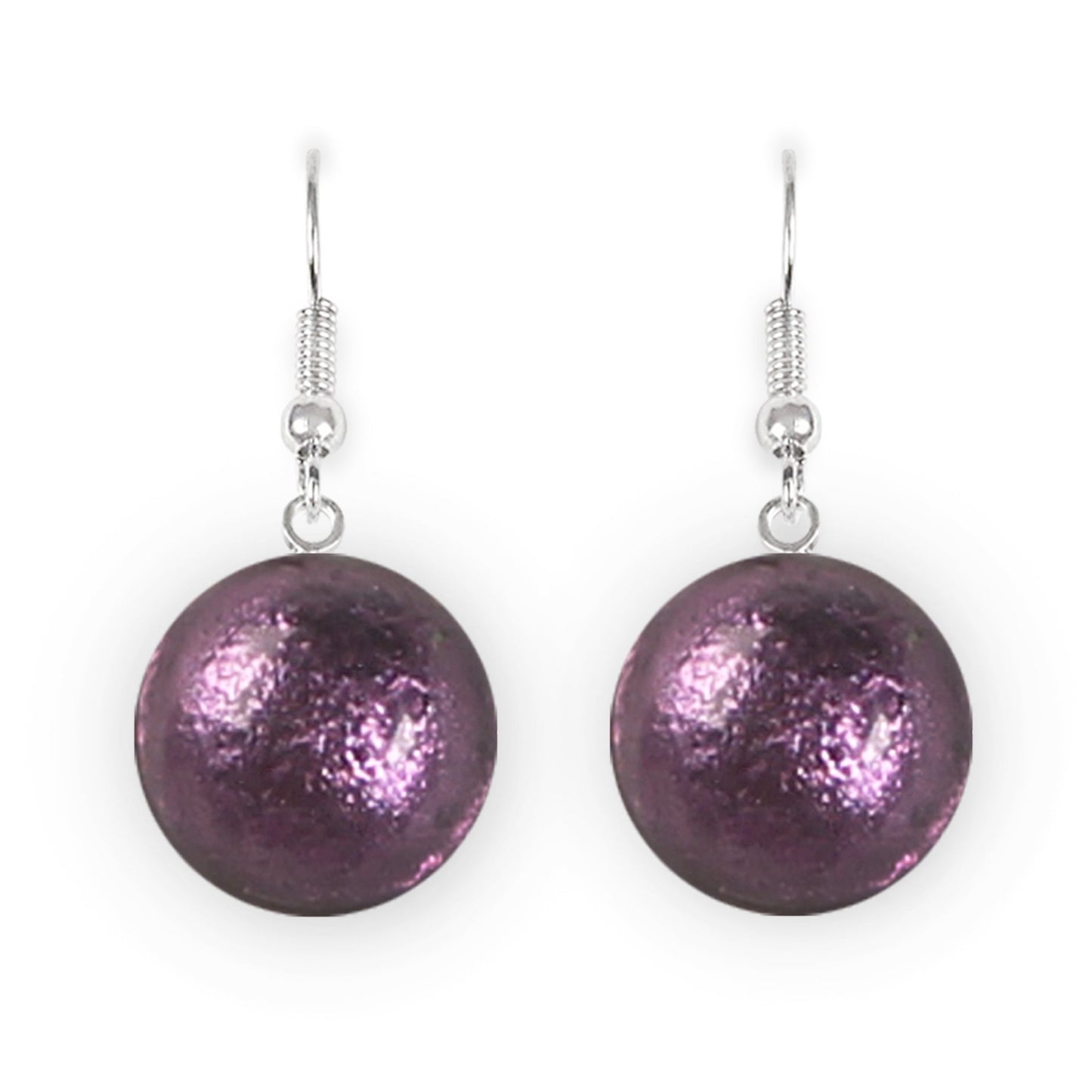 Peacock Cabouchon Shiny Fish Hook Earrings | The Jewellery Stop