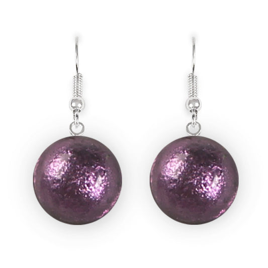 Peacock Cabouchon Shiny Fish Hook Earrings | The Jewellery Stop