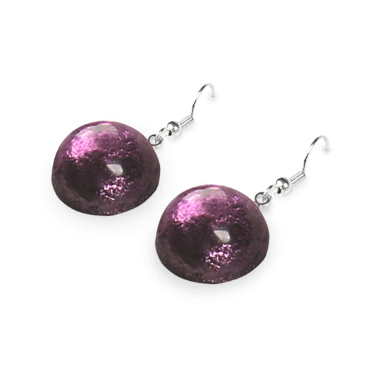 Peacock Cabouchon Shiny Fish Hook Earrings | The Jewellery Stop