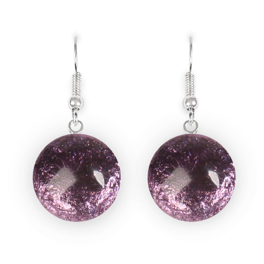 Rainbow Cabouchon Shiny Fish Hook Earrings