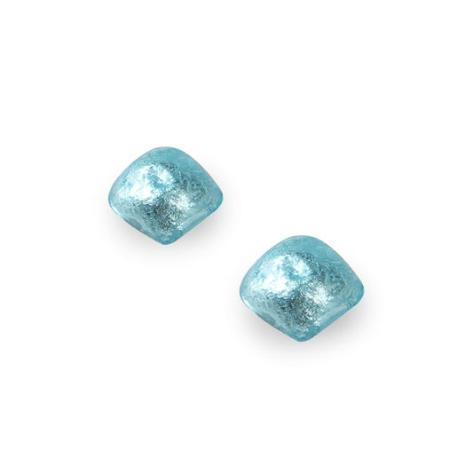 Fjord Cabouchon Squares Shiny Stud Earrings | The Jewellery Stop