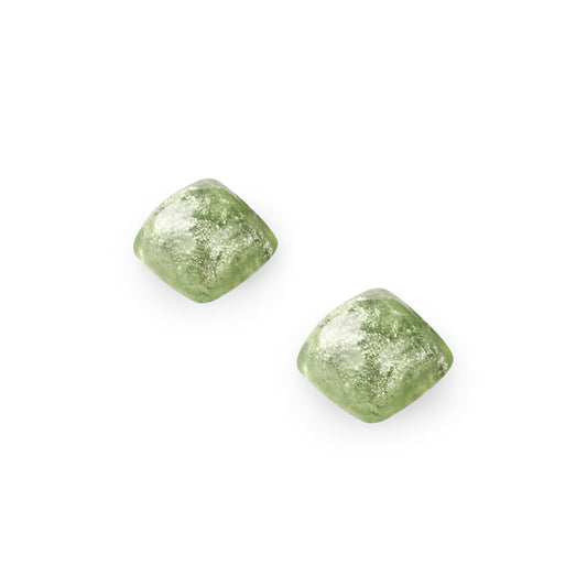 Orchard Cabouchon Squares Shiny Stud Earrings | The Jewellery Stop