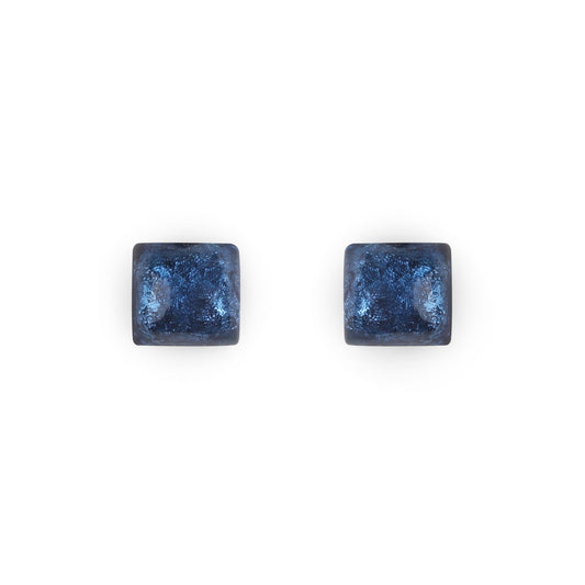 Pacific Cabouchon Squares Shiny Stud Earrings | The Jewellery Stop