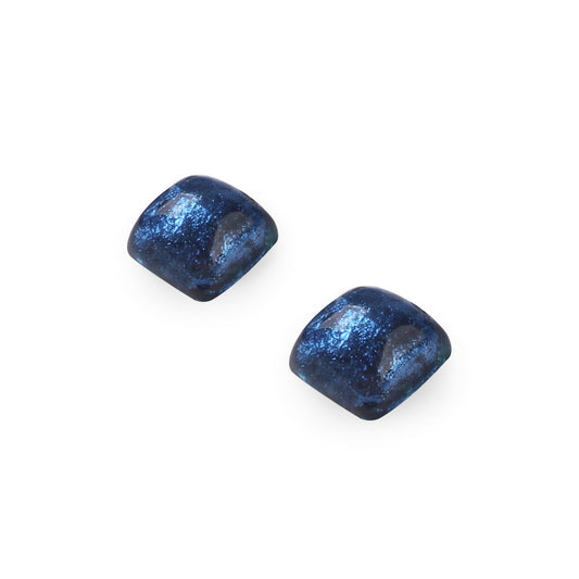 Pacific Cabouchon Squares Shiny Stud Earrings | The Jewellery Stop