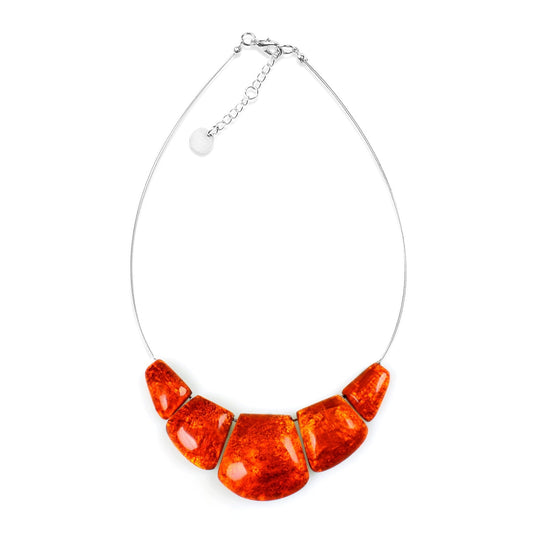 Orange Cleopatra Shiny Necklace | The Jewellery Stop