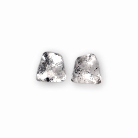 Silver Cleopatra Shiny Stud Earrings