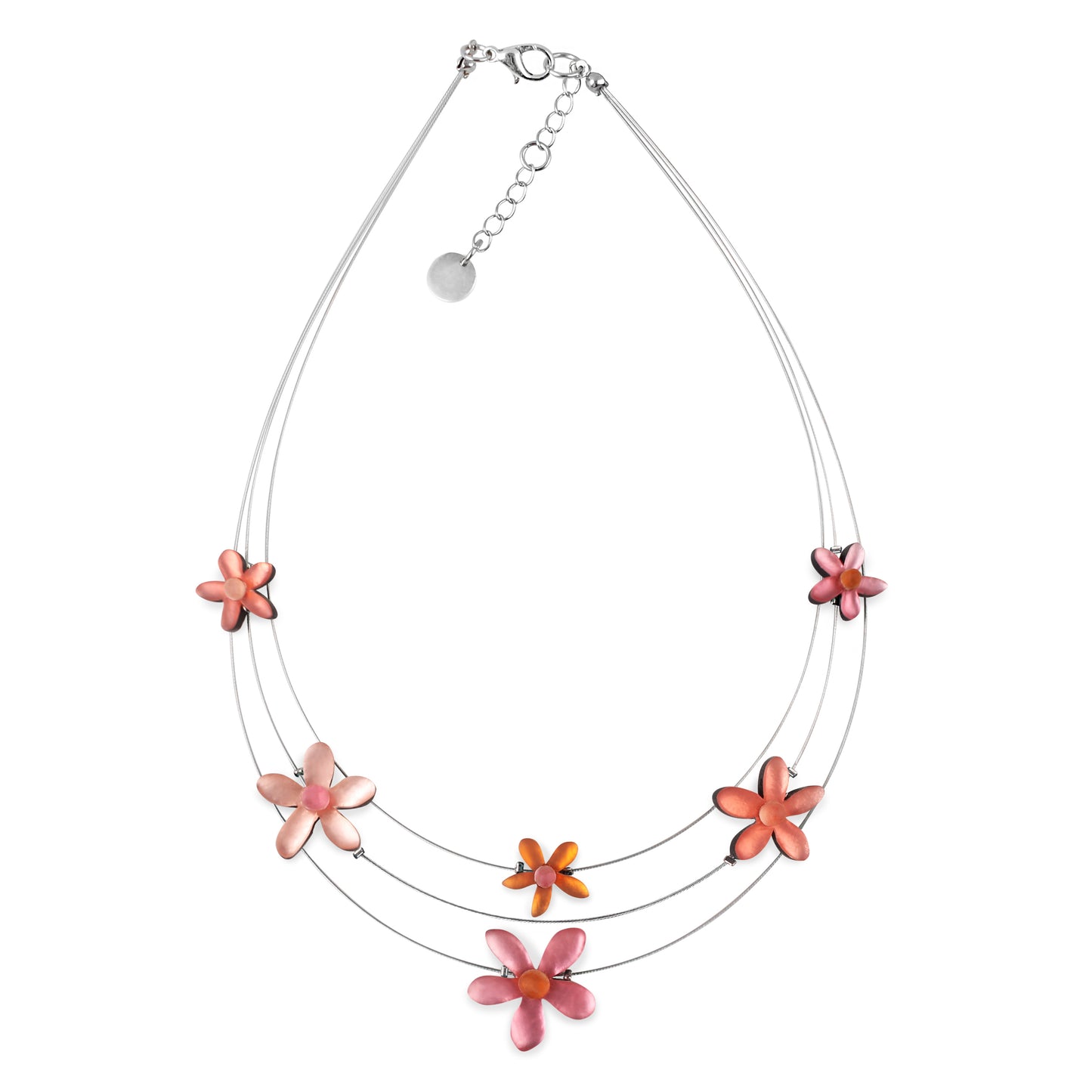 Coral Flower Matte Extravaganza Necklace