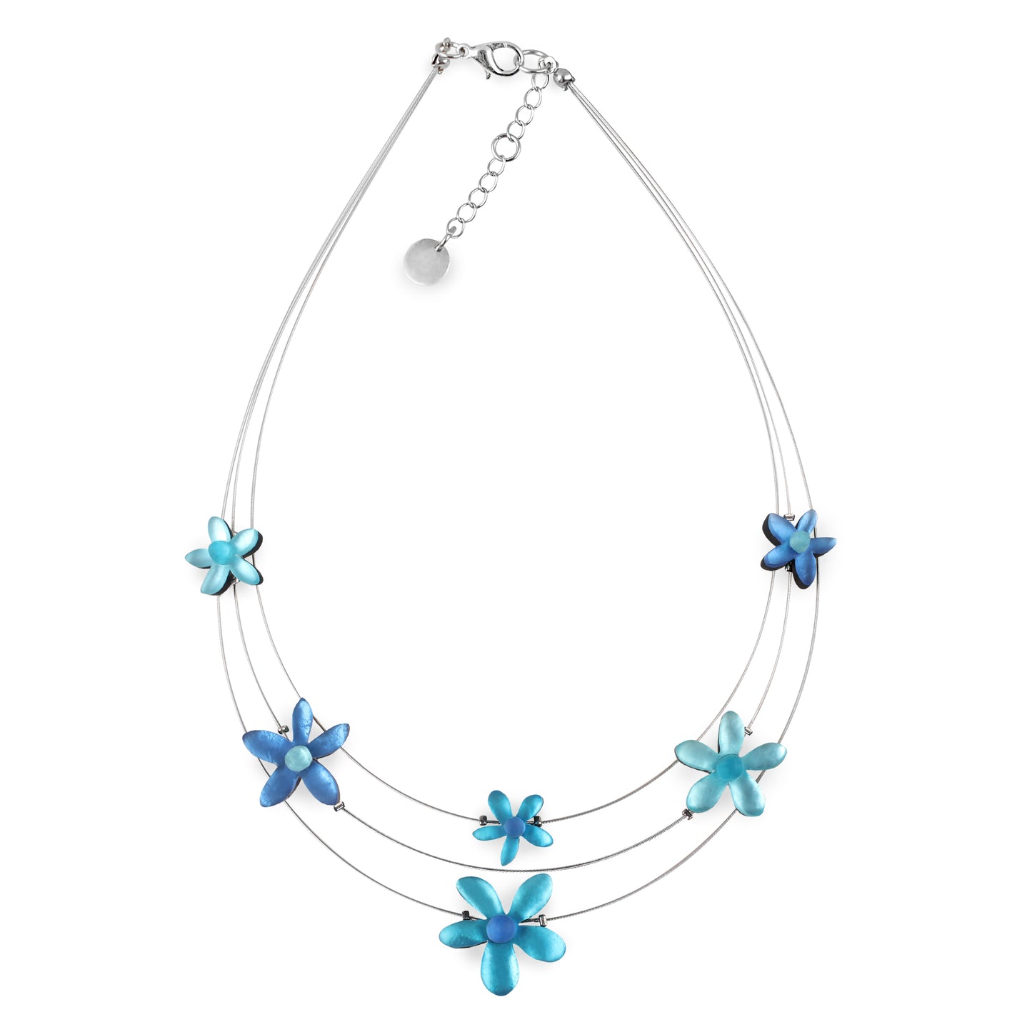 Turquoise Flower Matte Extravaganza Necklace